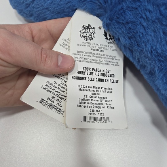 It's Sugar Sour Patch Kids Blue Plush Stuffed Toy 16" Candy Mascot - Picture 6 of 7